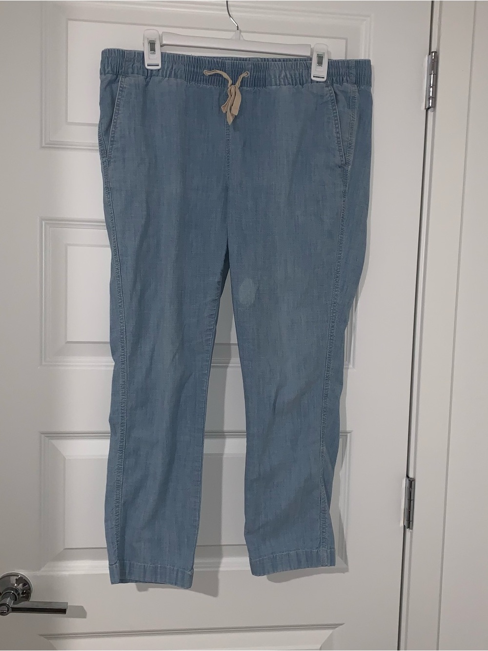 L.L.Bean Light Blue Chambray Pull-On Pants